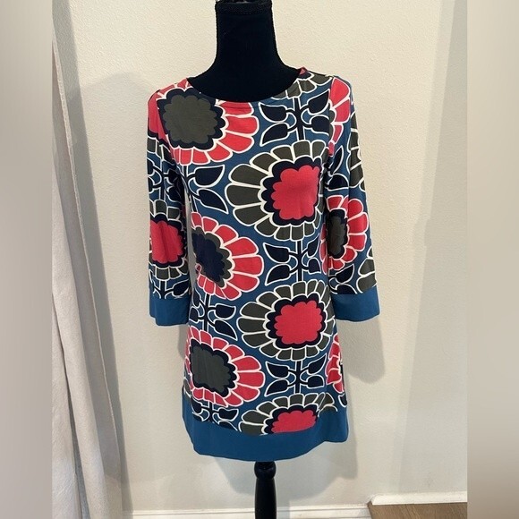 BODEN Large Floral Print Long Sleeved Dress Size 4 - Picture 1 of 5